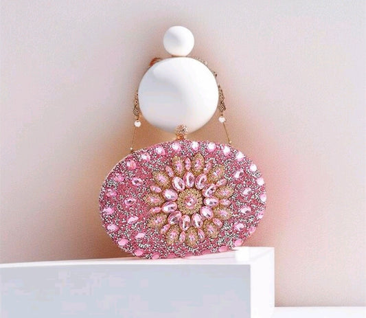 Pink Bling Decor Evening Bag