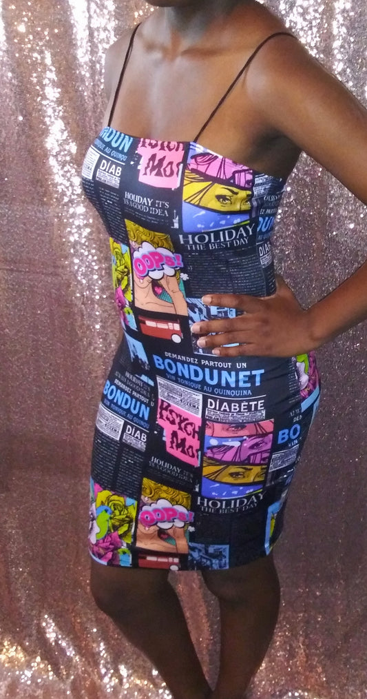 Graffiti BodyCon Dress