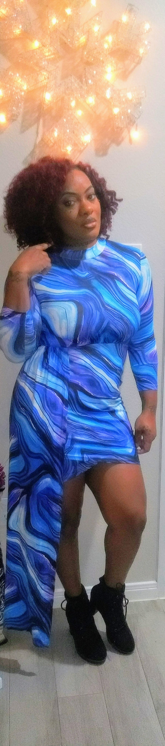 All Shades of Blue BodyCon Dress