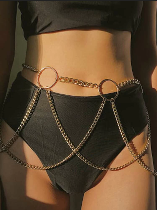 Hoop Layered Waist Chain